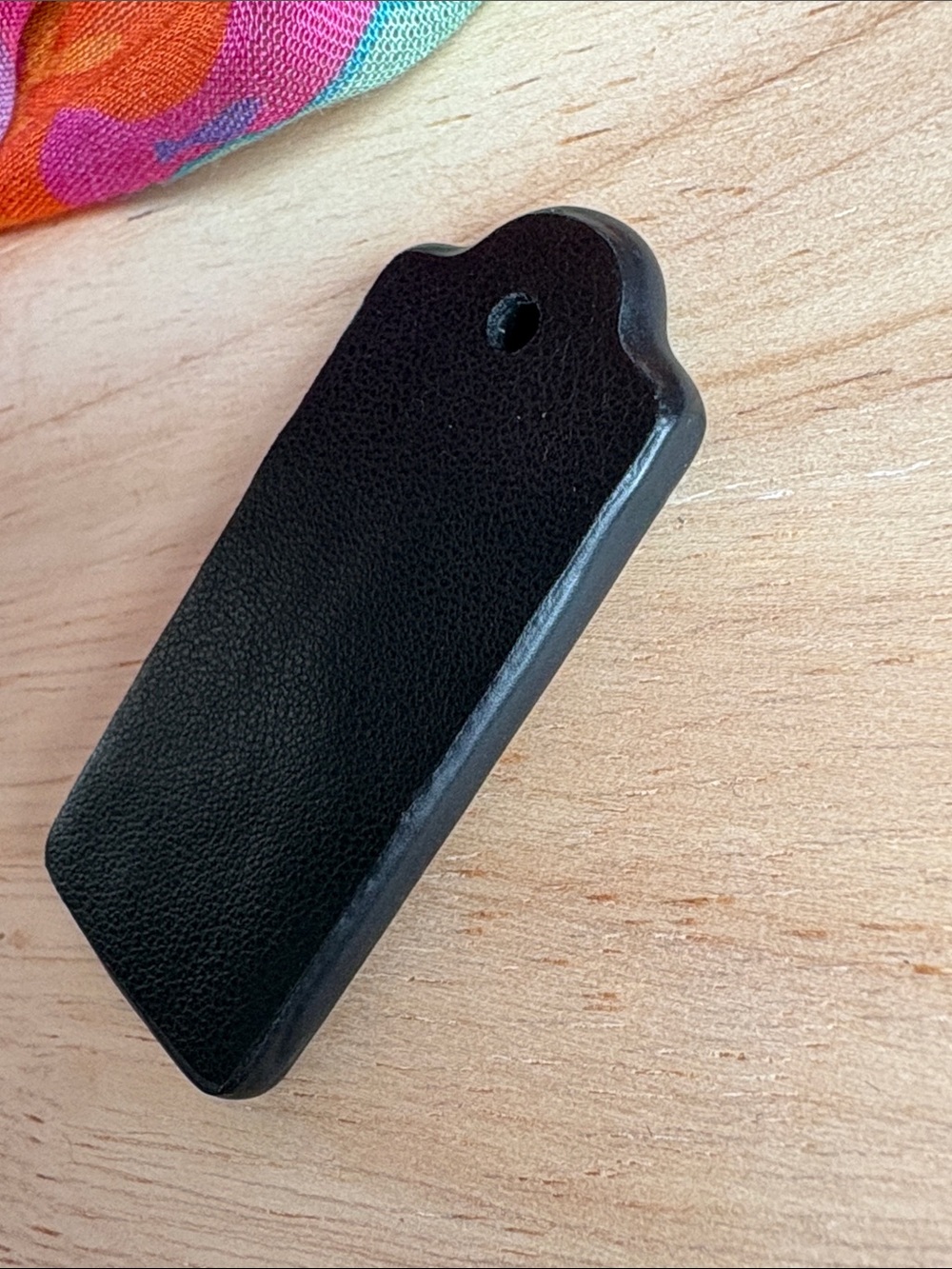๐ฏ authentic Coach Black Leather Key Tag - Picture 4 of 7